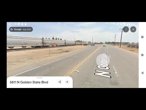 I found a Union Pacific train passing Carnegie Ave Fresno CA