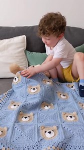 Crochet Pattern   Video Tutorial | PDF Teddy Bear Baby Blanket | Animal Granny Square - Etsy Canada