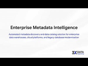 Enterprise Metadata Intelligence | 3X Data Engineering