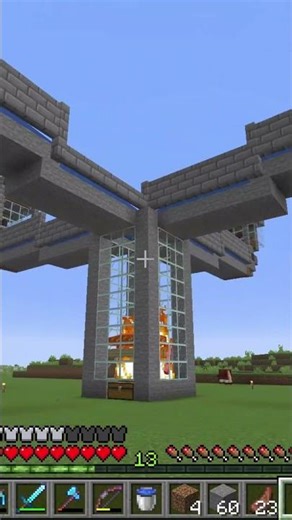 I Built Iron Farm in my Survival world in Minecraft #shorts #minecraft