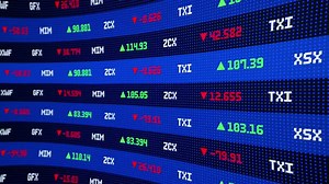 Stock Market or Stock Exchange Information with Data of Price Change and Volume