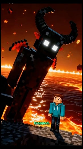 I SURVIVED IN A HELL FIRE WORLD IN MINECRAFT #minicraft #hell #shorts