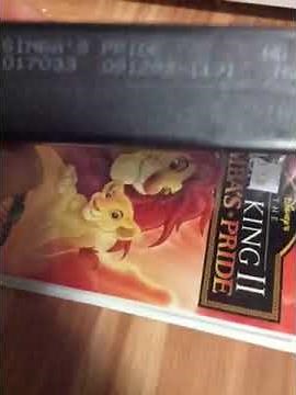 The Lion King 2 Simba’s Pride 1998 Vhs Review Version 1