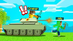 ARMY TANK vs. SPEEDRUNNER In MINECRAFT!