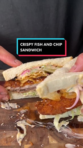 Delicious Crispy Fish & Chip Sandwich Recipe