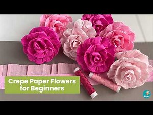 Crepe Paper Flowers For Beginners | Easy and Quick Tutorial