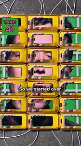 In the next three minutes, you’ll see over two hours of footage—layered and divided across 64 phone screens. You’ll also see four band members (in four distinct colorways) moving through eight days of time and space. We’ll be honest: It wasn’t all Twinkle, Twinkle, Twinkle. We made mathematical errors and missed our choreo cues and racked up a total of 1,043 takes. Oh, and Dan ate a whole lot of Tim’s Special Trail Mix without permission. Nevertheless, we persisted: We outsmarted 64 smartphones,