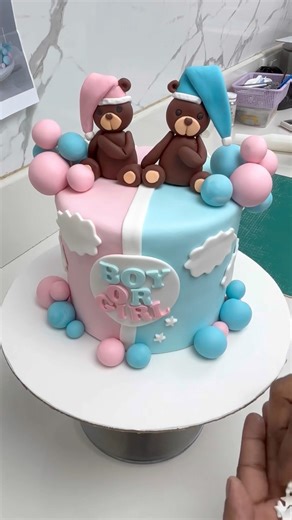 How to make fondant taddybear cake decorating ideas #viral #trending #reels #fondentcake #video