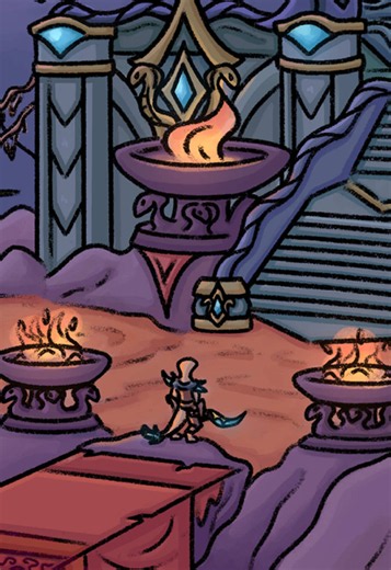 WoW - Temple of Sethraliss Home to the Sethrak and the ancient dwelling of their snake patron deity, Sethraliss herself 🐍 This was a commission for the wonderful Sethrak allied race advocate SnekofVoldun! I was so grateful for the opportunity to draw another zone from Zandalar 🥰 #warcraft #wowtok #worldofwarcraft