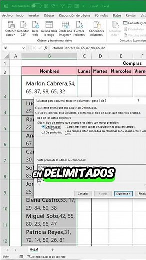 How to easily split data into columns in Excel #Excel #office #yerrihz #tutorial