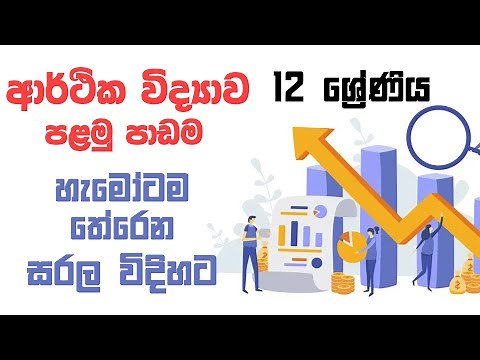 ආර්ථික විද්‍යාව පළමු පාඩම හැමෝටම තේරෙන සරල විදිහට | Grade 12 Economics Lesson In sinhala