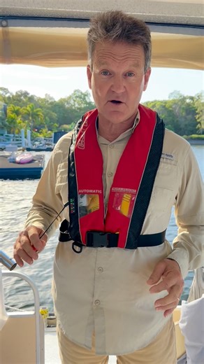 Rob Paxevanos on Instagram: "Jumping in the water to show how Auto inflating life jackets work."