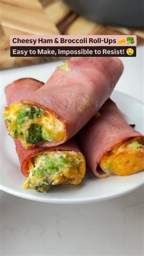 6.5K views · 8K reactions | Cheesy Ham & Broccoli Roll-Ups 燎復 Quick...