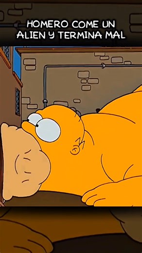 Homer eats an alien and it ends badly