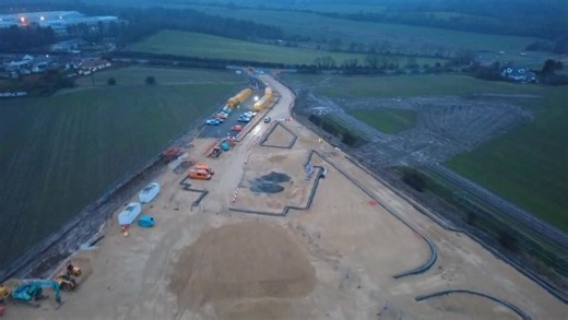 Work on the National Grid’s Main Works Compound is progressing well on farm for their Eastern Green Link 1 Project (EGL1). When complete, this will deliver 2GW of green energy from offshore wind in Scotland to County Durham. That’s enough home grown clean energy to power 2 million homes. For more info visit: www.easterngreenlink1.co.uk | Seaham Grange Farm