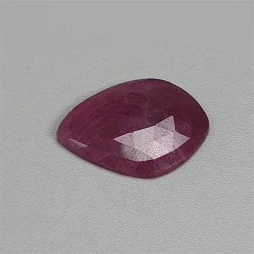 Ruby Gemstone Rose Cut Slices: 12.80cts Natural Untreated Red Ruby Gemstone Fancy Shape 23*17mm July Birthstone