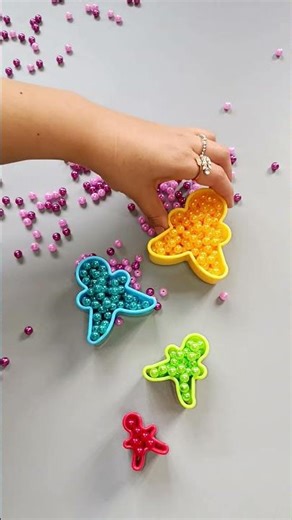 Colorful Beads Falling From Shapes | Oddly Satisfying ASMR 📊