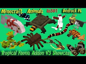 Tropical Fauna Addon v3 Update Showcase Bedrock PE Minecraft Animals Ep301