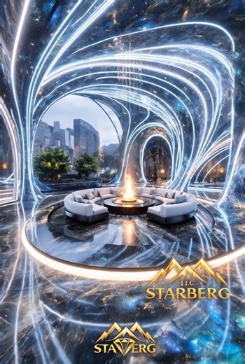 The future of interiors is being shaped today. This futuristic space built from Ukrainian Volga Blue labradorite combines deep blue tones, natural reflections, and a premium stone texture — where nature meets advanced design. It’s more than a visual concept — it’s a vision of future architecture where natural stone becomes a key material for hotels, residences, business spaces, and iconic public interiors. Would you choose natural stone for a futuristic interior like this? #starberg #volgablue #