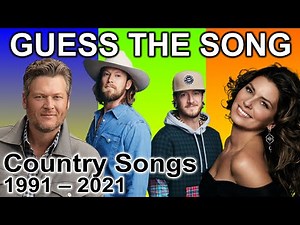Guess The Song | COUNTRY SONGS From 1991 to 2021 | Music Quiz