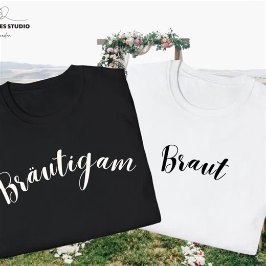 Bride Groom Shirt Wedding – Unisex partner look shirt set for bride and groom, JGA, registry office, wedding gift