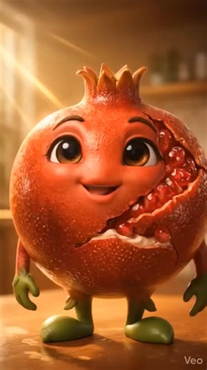 Ruby Red Mathulam Character Reel #Mathulampazham #Pomegranate #Fruitanimation #3Danimation #cuteai