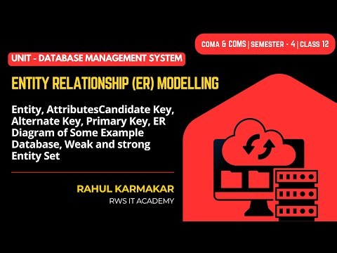 DBMS | ER Modelling- Entity, Attributes, Primary Key, ER Diagram | Class 12 Semester 4 | COMA & COMS