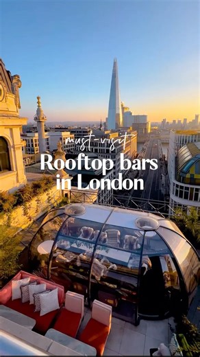 🇬🇧 🍹 6 Rooftop bars in London #londonguide #londonfood #londonbars #londontravel #londontrip