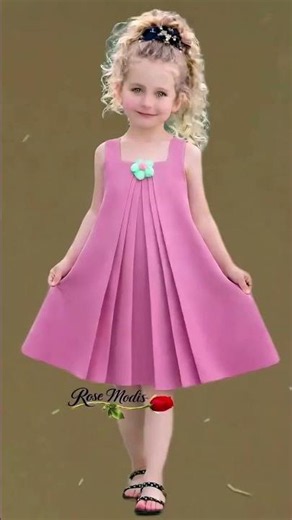 Kids dress favourite✨simple pattern beautiful finish👌easy & lovely❤️ fashion#sewing #designer#kids #