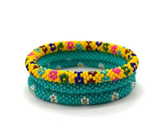 Orange Beaded Bracelet Set Halloween, Autumn Colors Seed Bead Bracelets for Women, Fall Glass Bead Bracelet, Unisex Nepal Bracelets,blue Set - Etsy