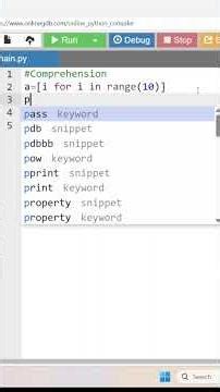what is comprehension #python #forloop #list #coding tips