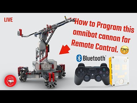 How to Program the Rubber band cannon omnibot for Remote Control with a SPIKE Prime or PS3 gamepad
