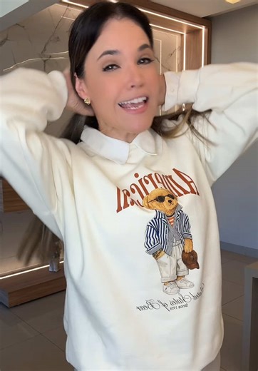 O que é a beleza deste moletom de Urso!? Moletom quentinho e pra fazer um look mais lindo que o outro. #moletom #inverno #look #moda #estilo