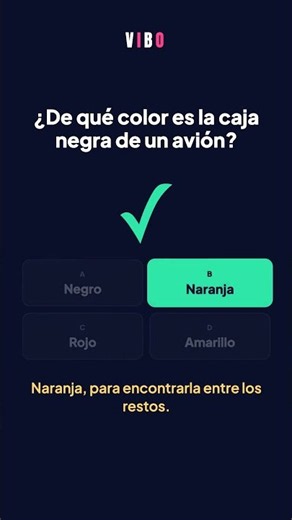 ¿De qué color es la caja negra de un avión? | VIBO