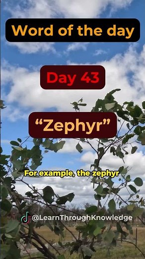 What Does “Zephyr” Mean? 🌿 | Learn This Beautiful English Word in Seconds! #shorts #learnenglish