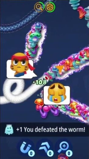 wormszone with bigboss challenge 🎯😮 #trending #gaming #wormszone #with #biggboss #short #viral