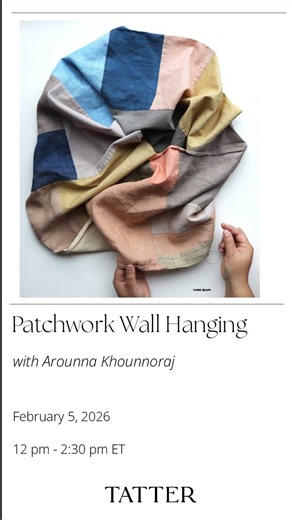 TATTER on Instagram: "Join artist Arounna Khounnoraj (@bookhou) for an introduction to hand-sewn flat-felled seams, drawing inspiration from the elegant bojagi traditions of Korea. You’ll learn how to patch and piece fabrics together using this contemplative technique, historically used for wrapping cloths and now adapted for scarves, wall hangings, and other textiles. Whether you’re new to textile arts or a seasoned maker, this workshop offers a welcoming environment to explore sustainable craf