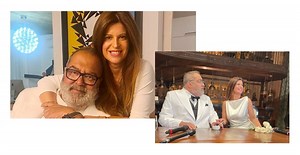 El vestido de novia de Elba Marcovecchio fue diseñado por Gino Bogani: sin mangas, satinado y blanco, sin cauda