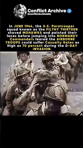 The Filthy Thirteen: D-Day Paratroopers.🇺🇸#history #worldwar2 #ww2 #warhistory #militaryhistory #wwi