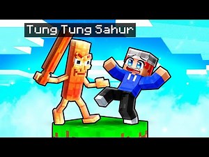 Stuck on ONE BLOCK With TUNG TUNG TUNG SAHUR in Minecraft!