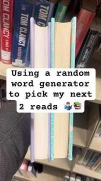 Using a random word generator to pick my next 2 reads 🤷🏻‍♂️📚