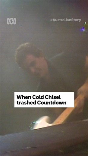 154K views · 1.6K reactions | Half horrified, half amused, this is the moment audiences were shocked to see Cold Chisel smashing the set of Countdown. 來 #AustralianStory #ColdChisel Cold Chisel | Australian Story | Facebook
