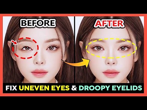 ✨ EXERCISE FIX ASYMMETRICAL EYES | Fix Uneven Eyes, Lift Droopy Eyelids, Make your Eyes Symmetrical