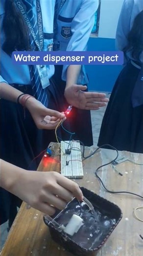 Water dispenser project by ir sensor #innovation #engineering #shorts