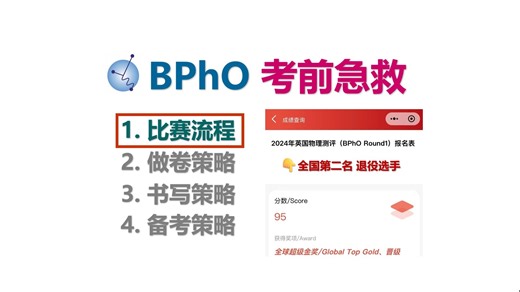 【BPhO】考前必看！比赛流程梳理~