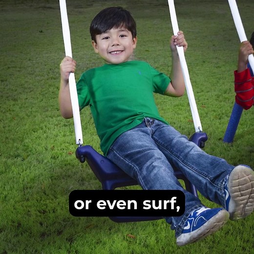 XDP Recreation Surf N Swing Set with Wave Slide, Super Disc Swing, Swing Seat, Stand R Swing, & Surf N Board Swing