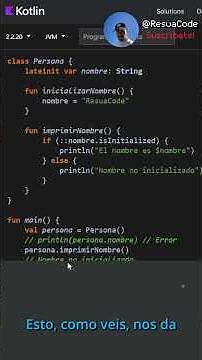 ¿Para qué sirve lateinit en Kotlin? #lateinit #kotlin #programming #programacion #code