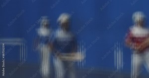 Basque Pelota Players (Pelotaris) With Rackets Playing In The Pelota Court - Blurred Abstract - slow motion