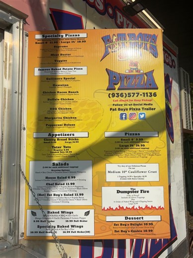 Menu as of 12/25 | Fat Boys Pizza Riverside