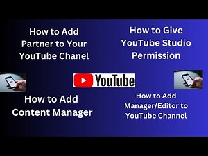 How to Add a Partner to Your YouTube Chanel and Give Channel Permissions in YouTube Studio in 2025
